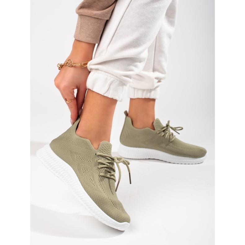 Shelovet gröna sportskor i textil 1