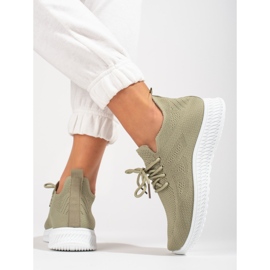 Shelovet gröna sportskor i textil 2