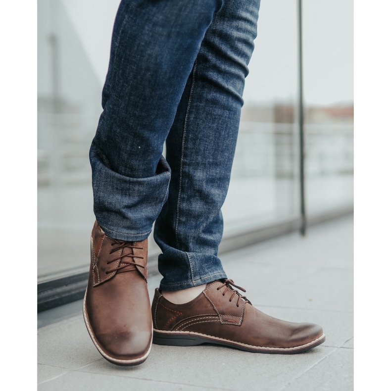 Olivier läder herrskor 242 brun 5