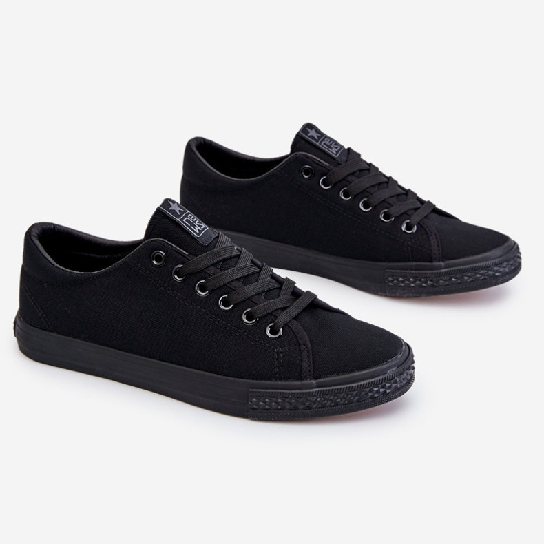 News Klassiska Sneakers med snörning för kvinnor Svart Eleya 1