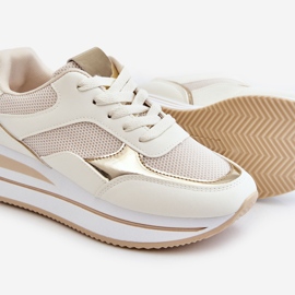 Wedge Trainers för kvinnor ljusbeige rubin 1
