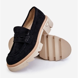 PM1 Dam Loafers Platt Klack Skor Svart Fletcher 1