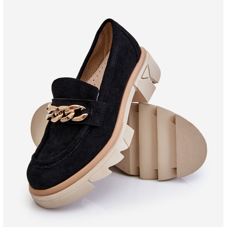 PM1 Dam Brogues Loafers med kedja Svart Luella 1