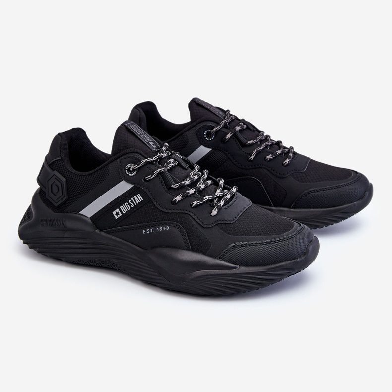 Lätta sneakers för män Memory Foam System Big Star LL174150 Svart 1