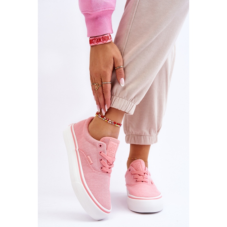 Big Star Fabric Platform Sneakers LL274147 Rosa 1