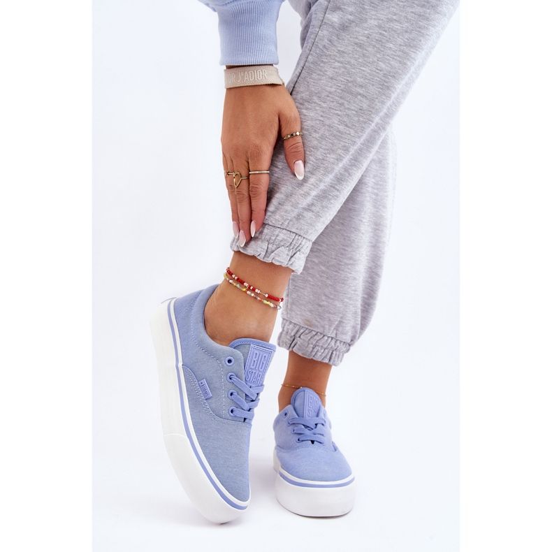 Big Star Fabric Platform Sneakers LL274145 Blå 2