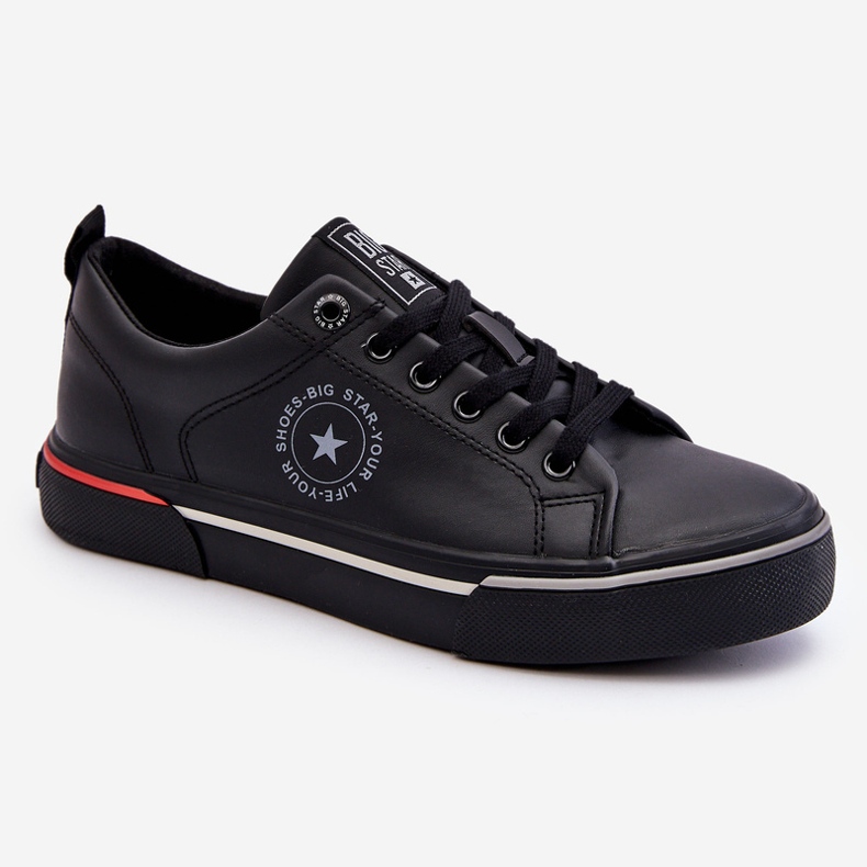 Lädersneakers för män Big Star LL174210 Svart 1