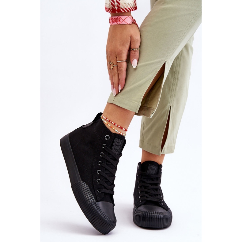 Damer Big Star Tyg High Top Sneakers LL274444 Svart 1