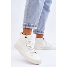 Damer Big Star Tyg High Top Sneakers LL274445 Vit 2