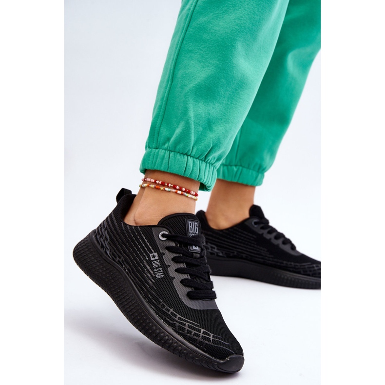 Dam Mesh Sportskor Memory Foam System Big Star LL274662 Svart 2