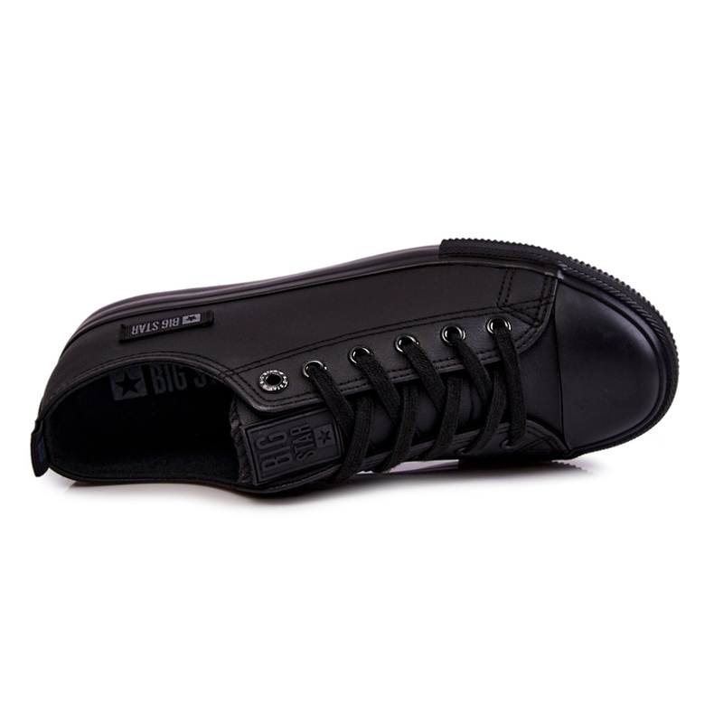 Låga lädersneakers för män Big Star KK174009 Svart 3