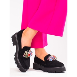 Vinceza svarta damskor med kristaller 2