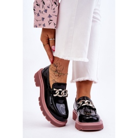 Patentmockasiner med kedja GOE LL2N4039 Svart-lila 2