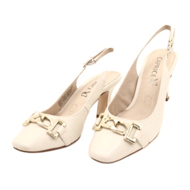 Caprice damsandaler med dekoration 9-29626-20 132 OFFWHITE NAPPA beige 3