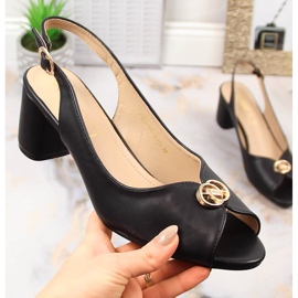 Svarta damsandaler på posten eVento 5480 1