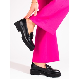 Vinceza damskor gjorda av svart ekoläder 2