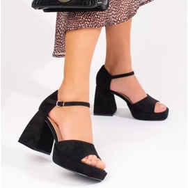 Svarta mockasandaler från Vinceza 1