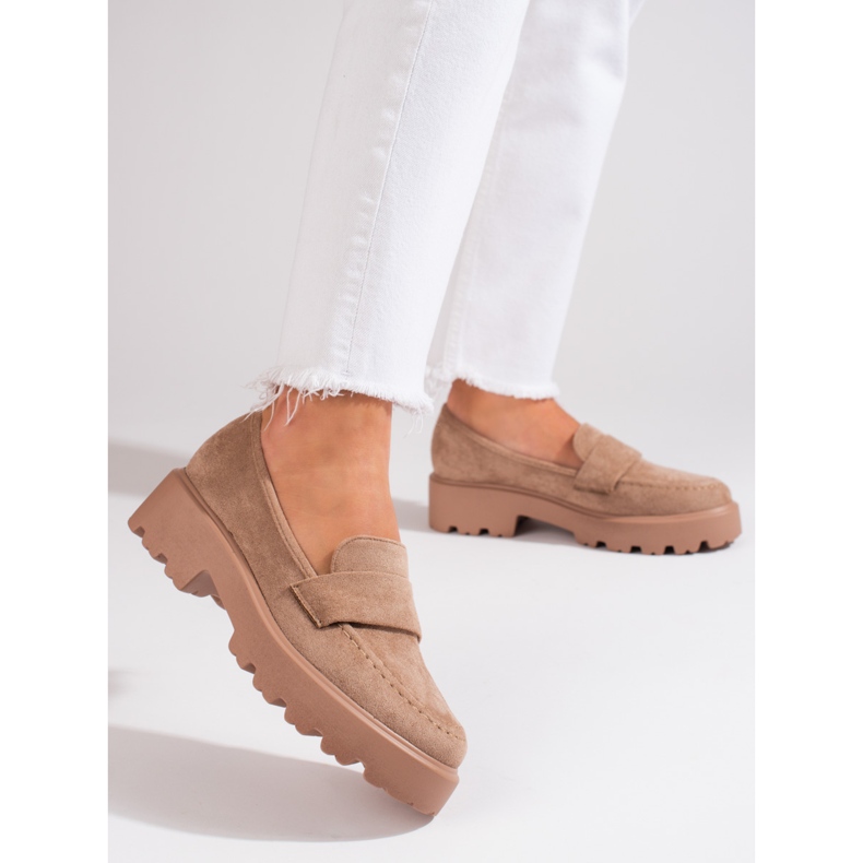 Vinceza damskor i beige mocka 1