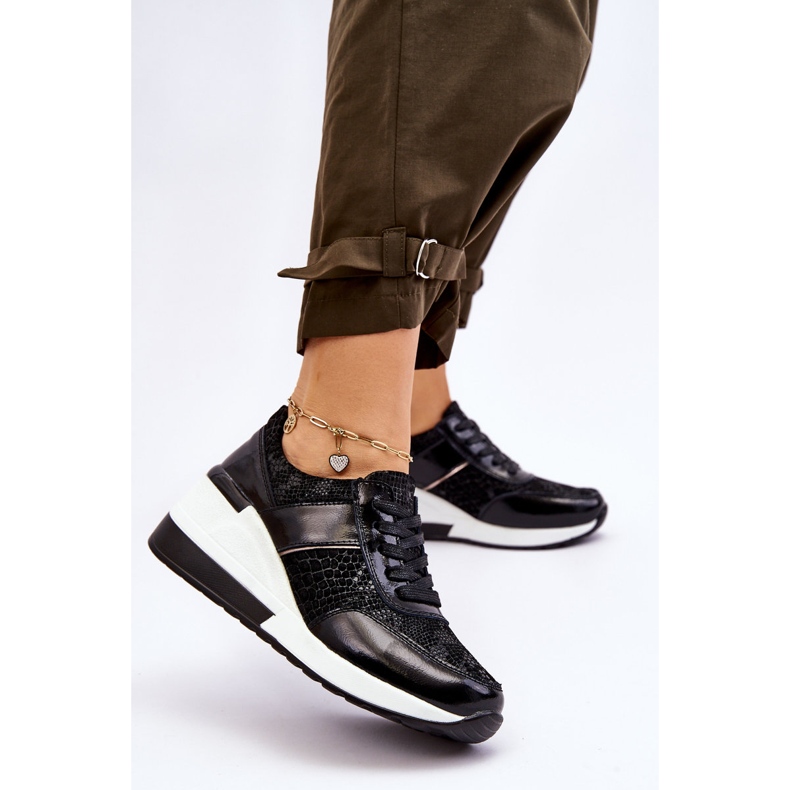 S.Barski Crosby Sneakers i läder, dam, svart 2