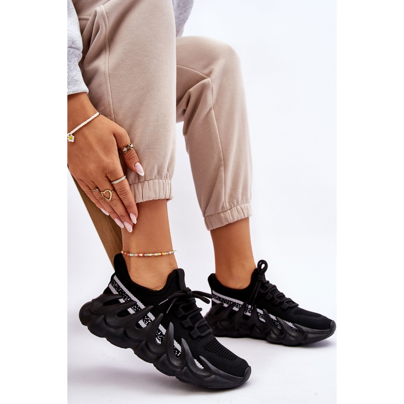 PG1 Fashionabla socksneakers för kvinnor Svart Daxo 2