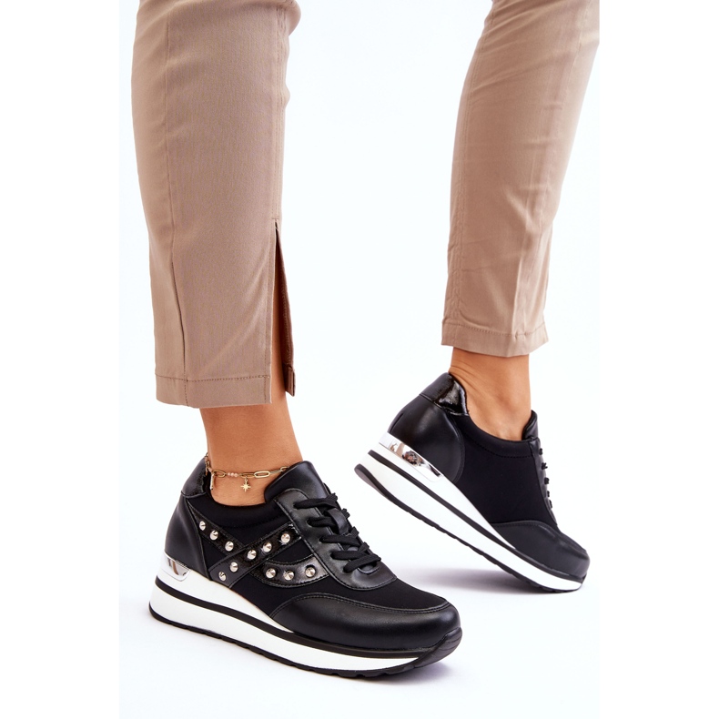 PG1 Svarta Adley-dubbade sneakers 2