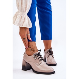 S.Barski Fashionabla ljusbeige högklackade Darren 1