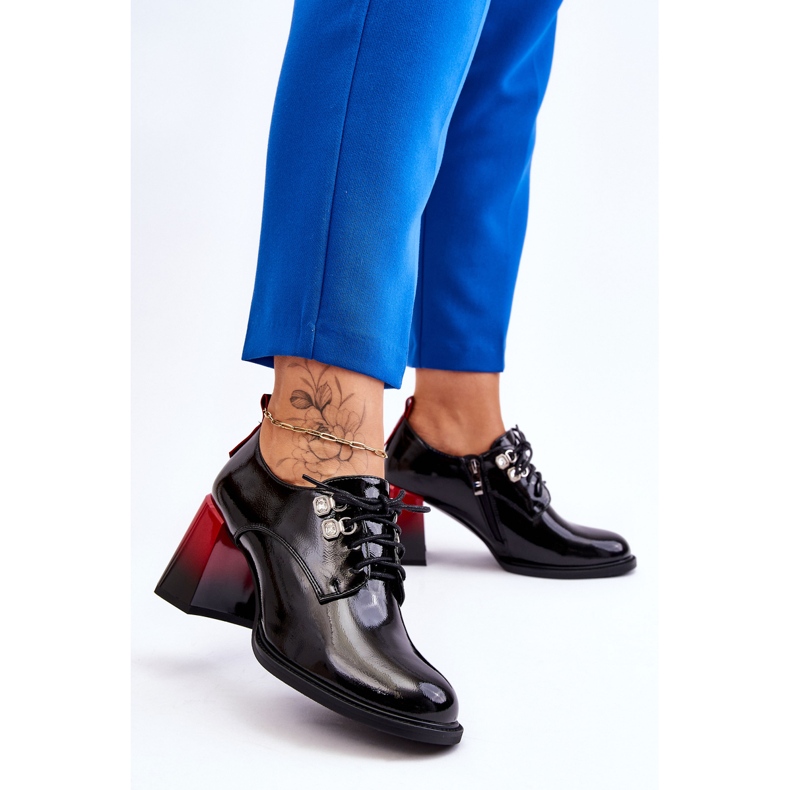 S.Barski Fashionabla svarta högklackade Darren 2