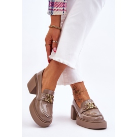S.Barski Fashionabla pumps med massiva klackar beige Imani 2