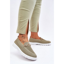 Slip-On Sneakers för kvinnor med utsmyckning Grön Alena 2