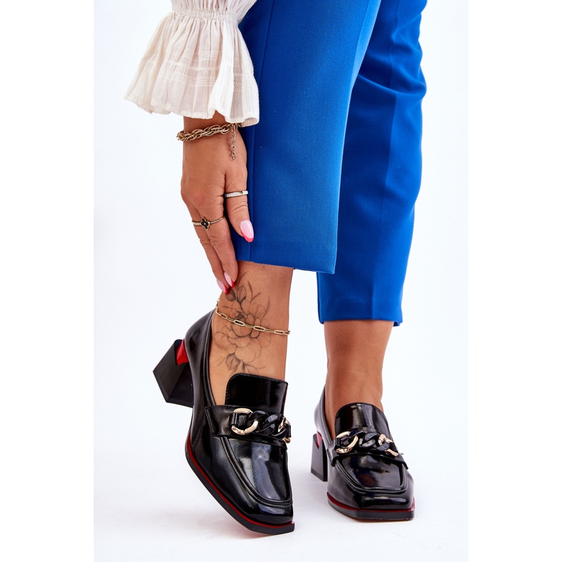 S.Barski Bekväma lågklackade pumpar Svart Valenti 1