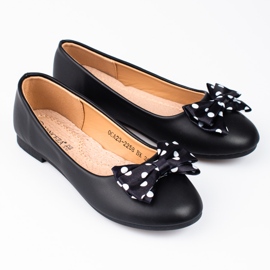 Flickballerinor Vinceza med svart rosett 1