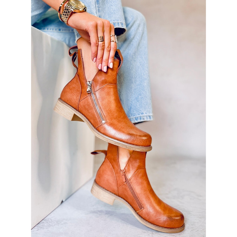 BM Vårskurna stövlar från Franco Camel brun 2