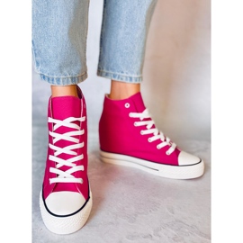 BM High wedge sneakers Corina Fuchsia rosa 1