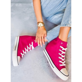 BM High wedge sneakers Corina Fuchsia rosa 2