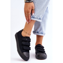 Klassiska Textil Sneakers Med Kardborre Big Star LL274A204 Svart 1