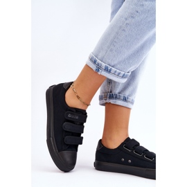 Klassiska Textil Sneakers Med Kardborre Big Star LL274A204 Svart 2