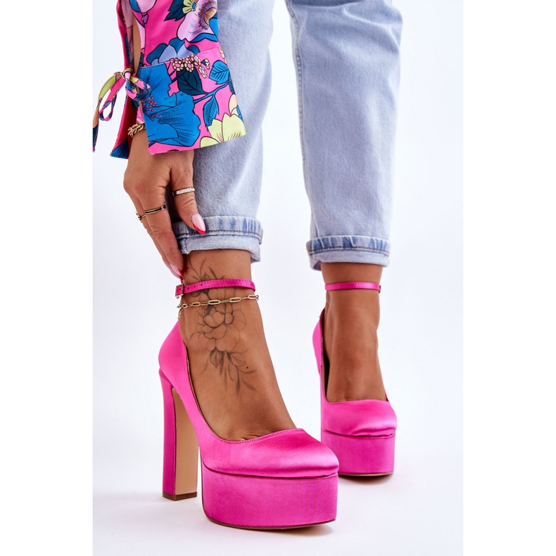 BM Fashionabla högklackade pumps Fuchsia Hayden rosa 1
