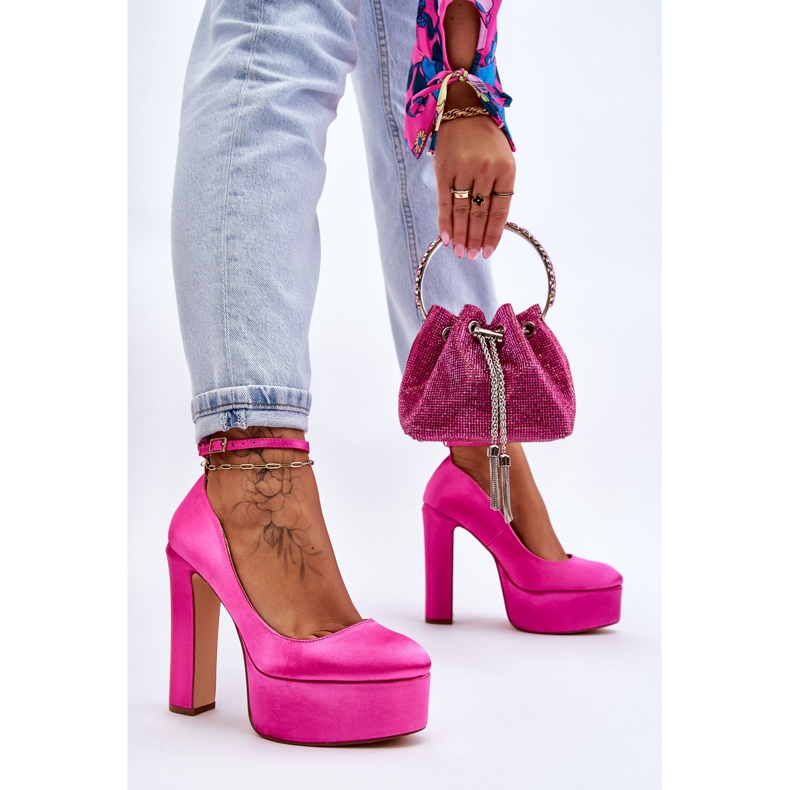BM Fashionabla högklackade pumps Fuchsia Hayden rosa 2