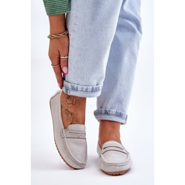 FC3 Klassiska Loafers i mocka för kvinnor, grå Ivana 1