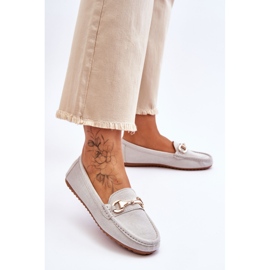 FC3 Klassiska mocka loafers med Arla Grey utsmyckningar grå 2