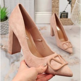 Beige mocka pumps Vinceza 2246 2