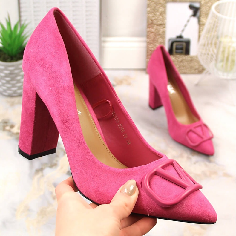 Vinceza 2246 pumps i fuchsia mocka rosa 1