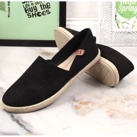 Slip-on espadrillor för kvinnor svarta Vinceza 34591 2