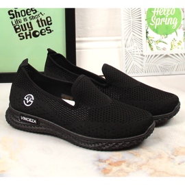 Svarta slip-on sportskor för kvinnor Vinceza 34602 1