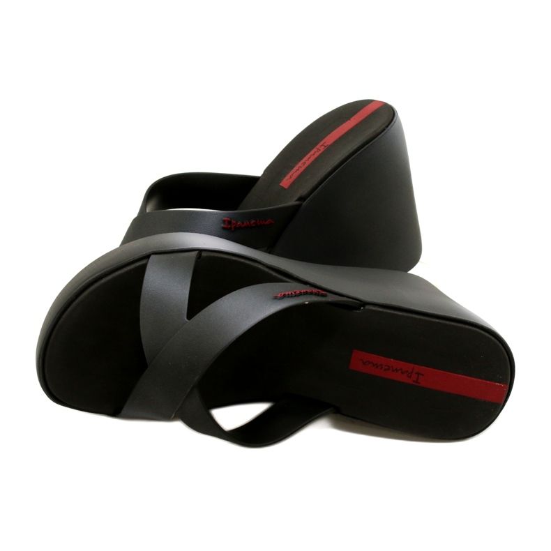 Wedge tofflor Ipanema 83423 Colore Fem AI975 Svart/Grå 5