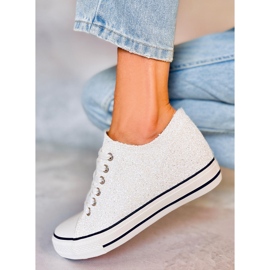 PA1 Glitter wedge sneakers Marble White vit 1