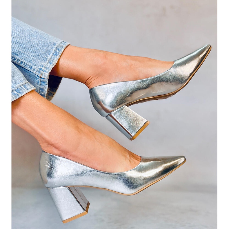 PA1 Althea Silver pumps med hög klack silver- 2