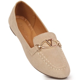 Vinceza skor mocka loafers W 2227 JAN185B beige 1