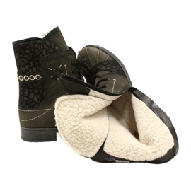 Kvinnors varma läderstövlar Maciejka Olive 03961-24 grön 6