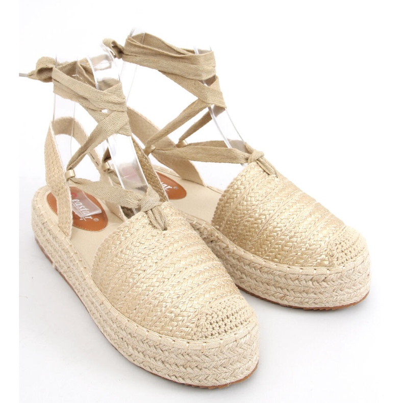 BM Seila Gold espadrilles damsandaler gyllene 1